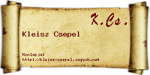 Kleisz Csepel névjegykártya